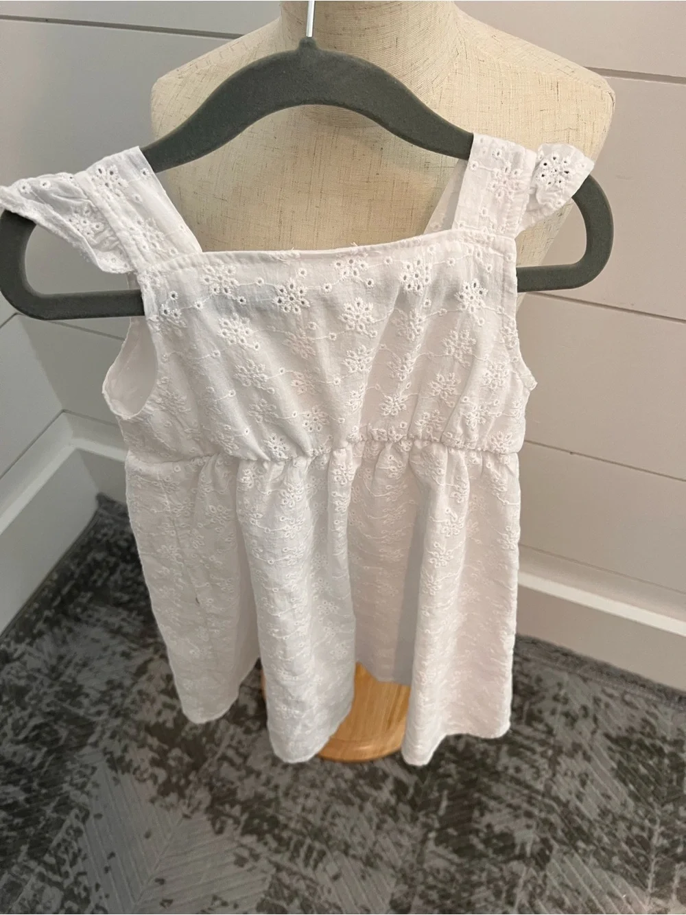 Daisy Fuentes White Eyelet Button-Front Girls dress